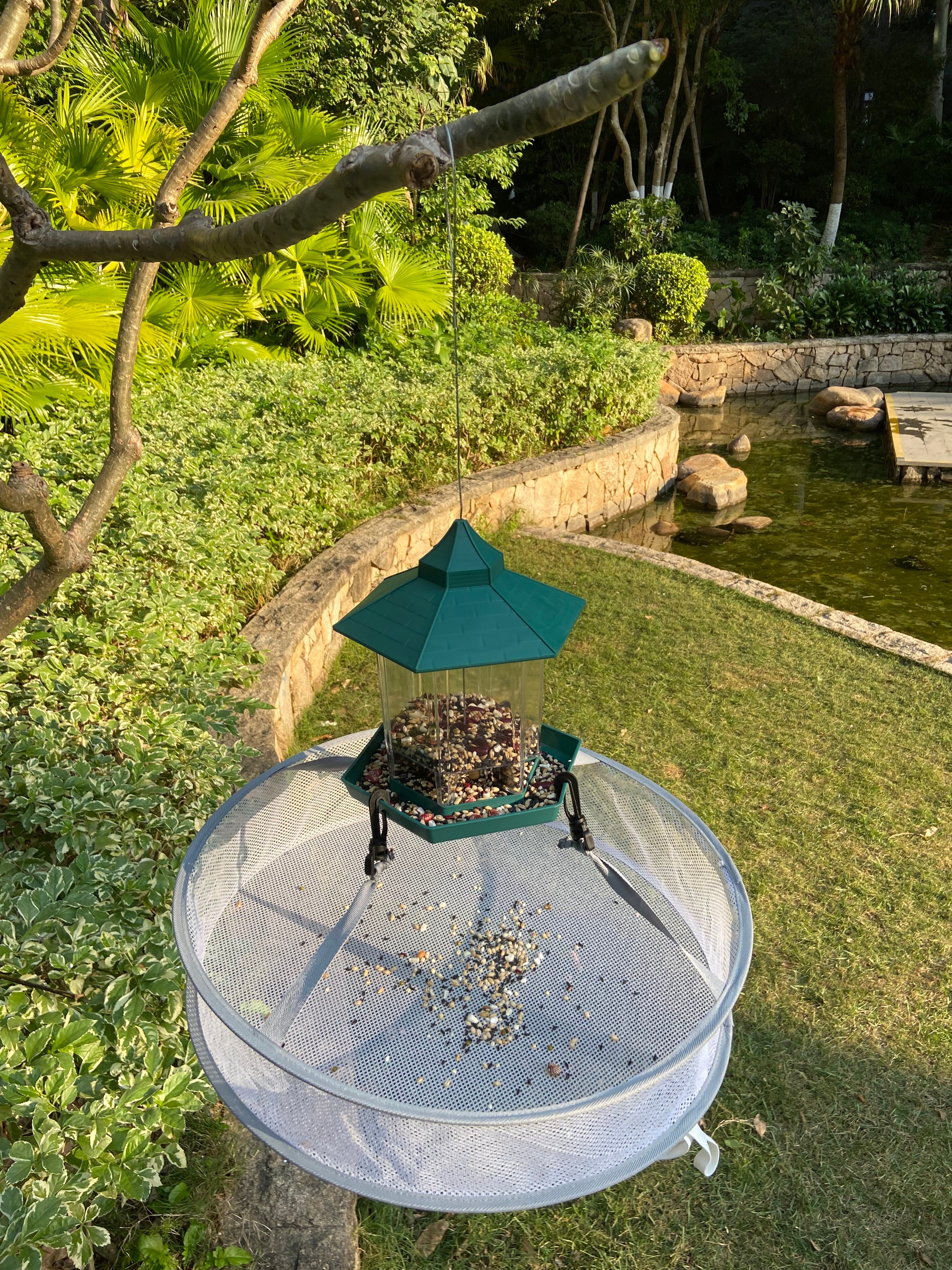 Bird seed catcher top trays