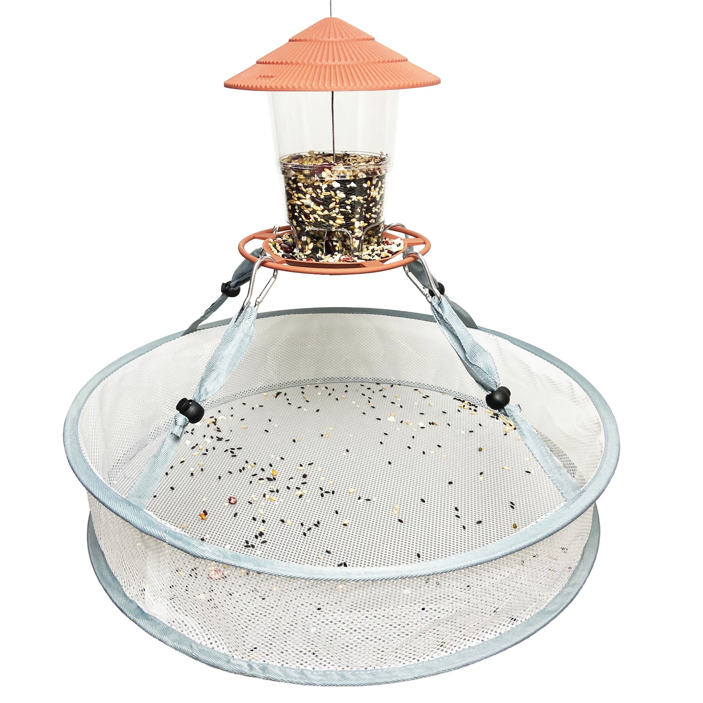 Wild Bird Feeder & Seed/Shell Catcher Hanging Outside for Garden Yard Patio Outdoor Decoration